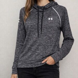 Under Armour HeatGear Hoodie Long Sleeve Pullover Gray Large Loose Fit